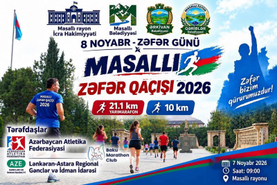 Masallıda Zəfər Gününə həsr olunan yarımarafon keçiriləcək